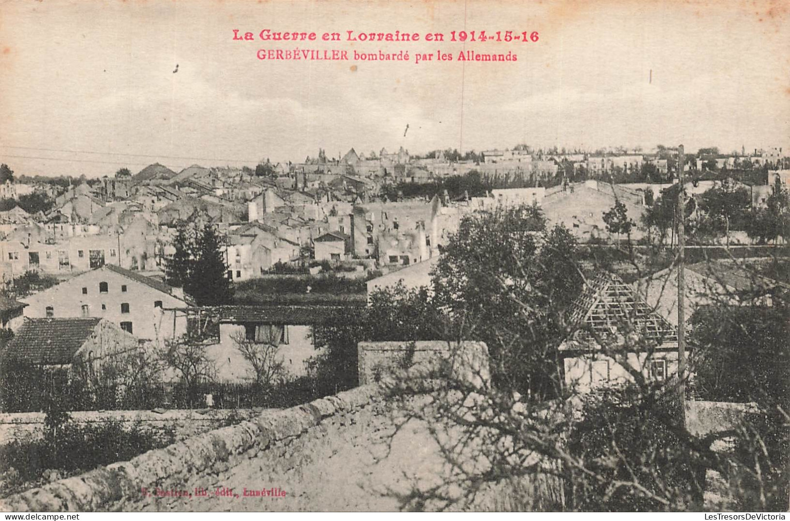 France - 54 - GERBEVILLER bombardé par les allemands