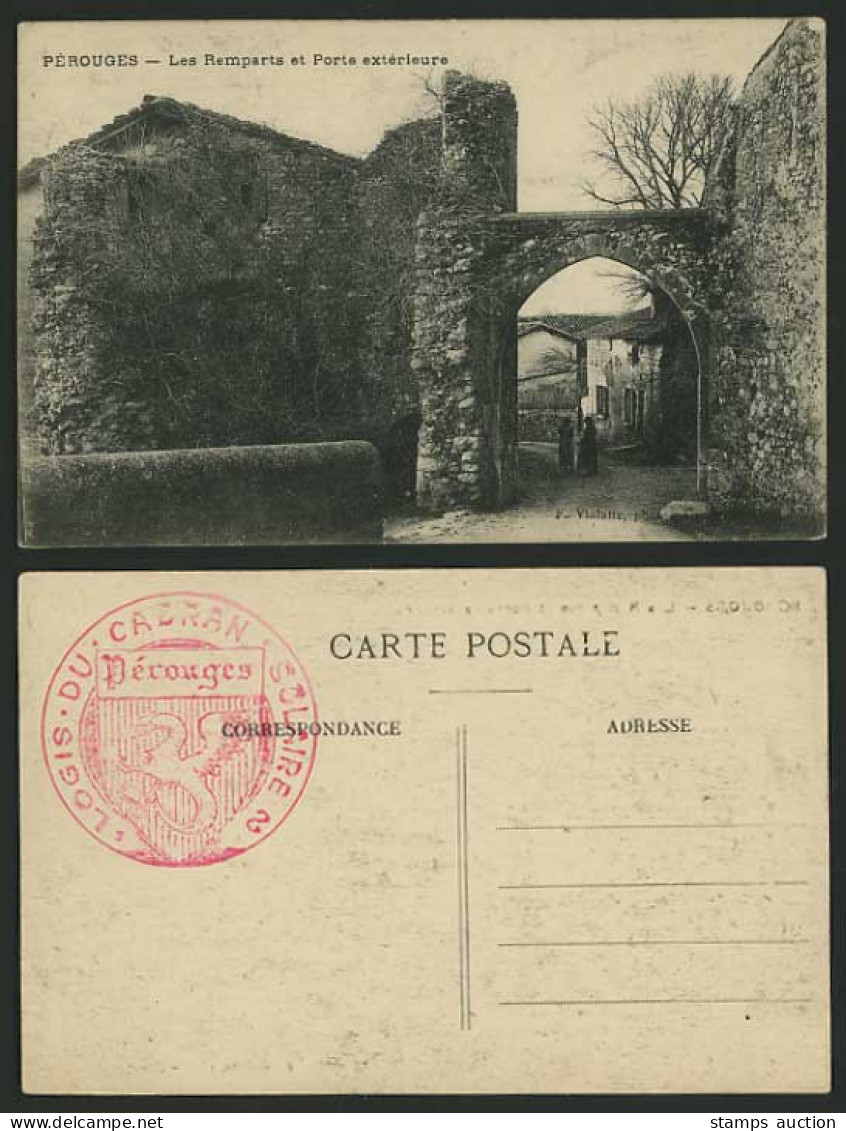 France Ain Old Postcard PEROUGES Remparts & Porte, GATE