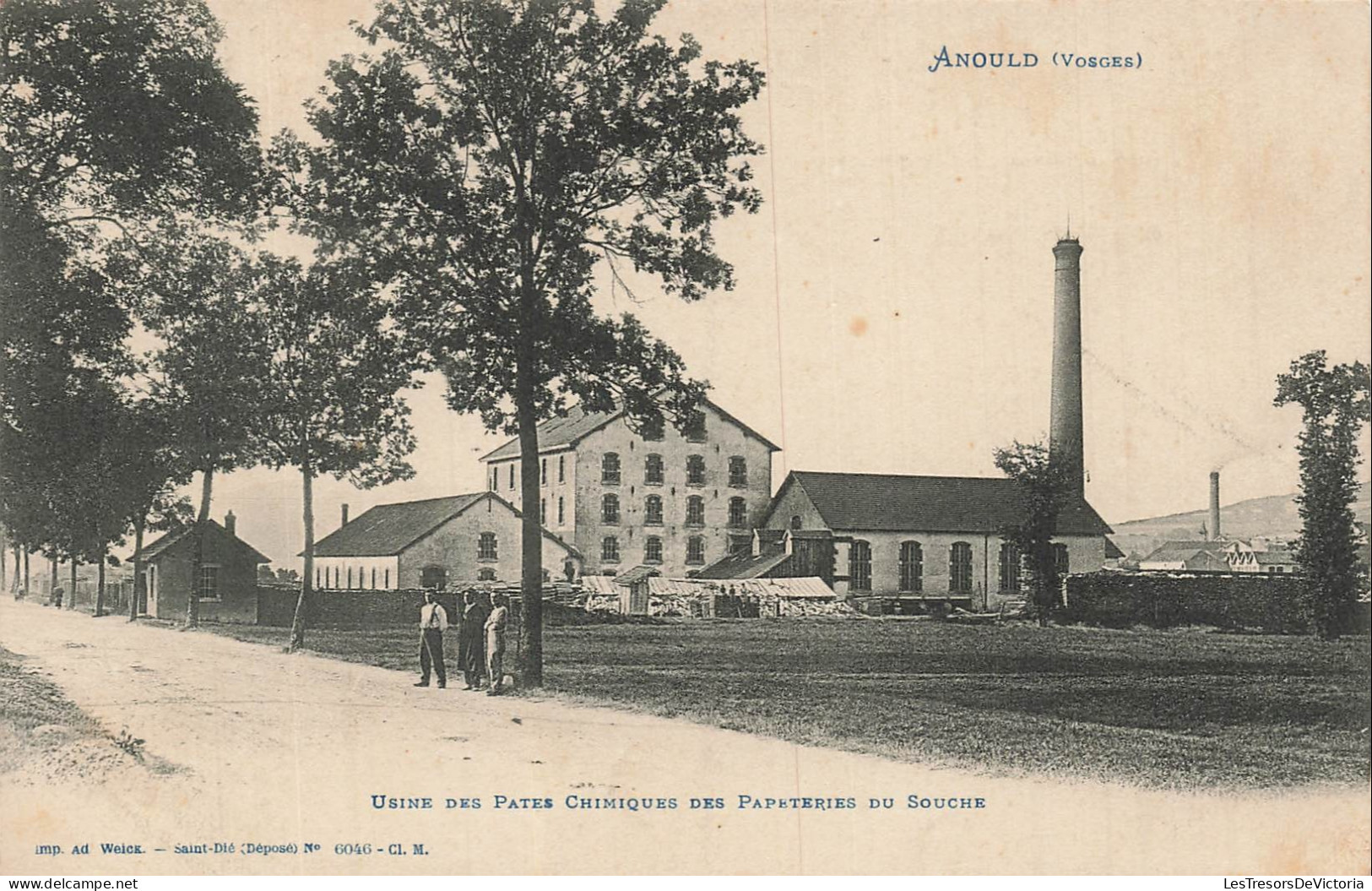 FRANCE - Anould - Usine Pâtes Chimiques - Papeteries Souches - animé - CPA