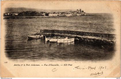 CPA ANTIBES - ANTIBES et le Port Aubernon - Vue d'Ensemble (639590)