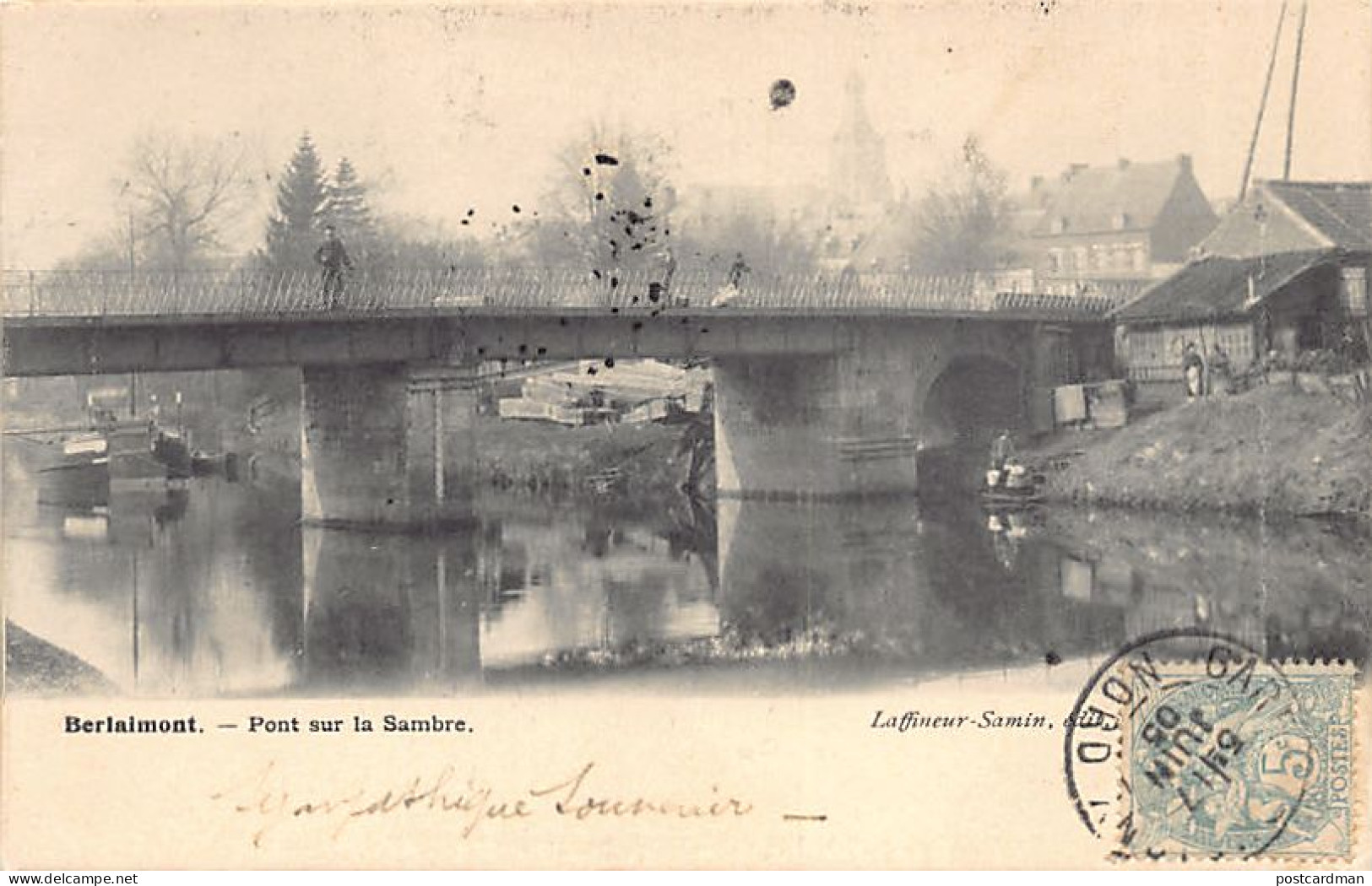 France - BERLAIMONT (59) Pont sur la Sambre - Ed. Laffineur-Samin