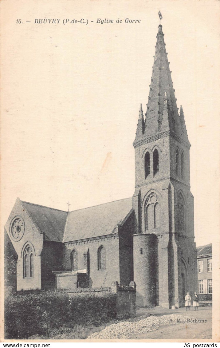 France Beuvry Eglise de Gorre Church vintage postcard B967
