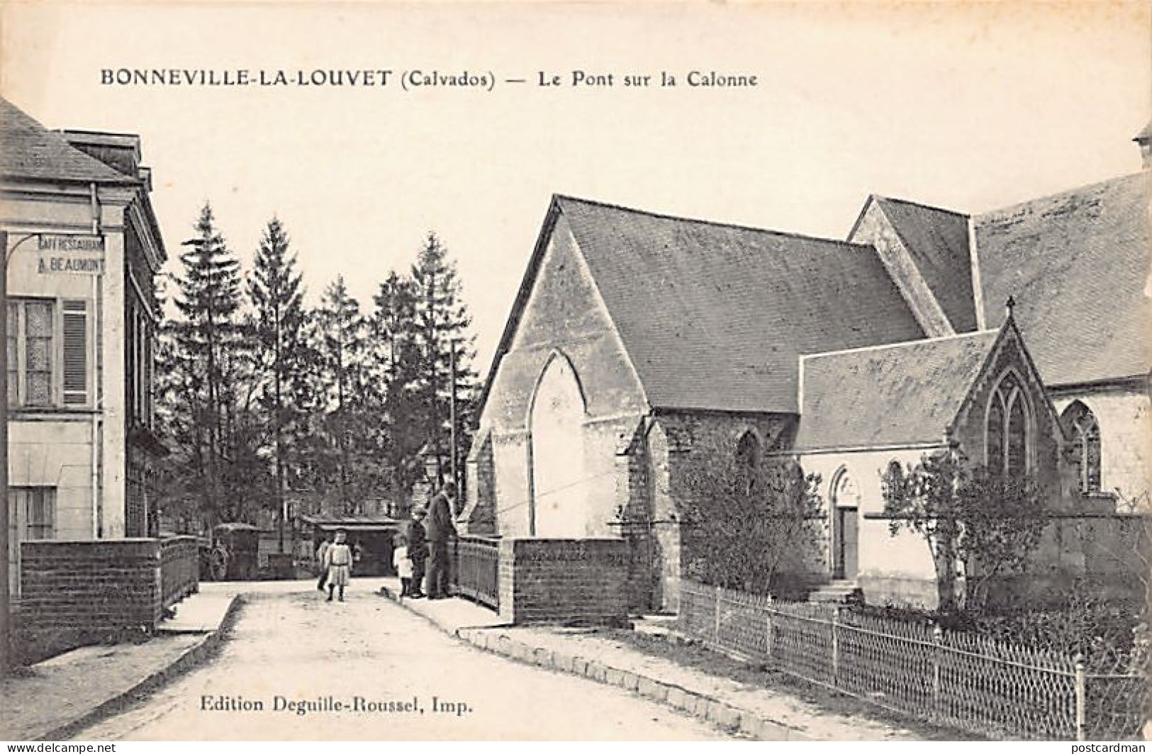 France - BONNEVILLE LA LOUVET (14) Le Pont sur la Calonne