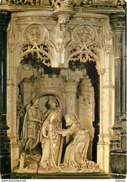 01 - Bourg en Bresse - Eglise de Brou - intérieur de l'Eglise de Brou - Rétable des Sept-Joies de la Vierge - la Visitat