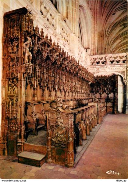 Carte Postale - 01 - Bourg en Bresse - Eglise de Brou - intérieur de l'Eglise de Brou - Les Stalles de Bois - Boiseries