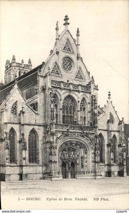 CPA Bourg Eglise De Brou Facade