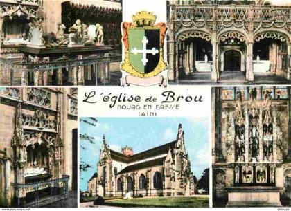 Carte Postale - 01 - Bourg en Bresse - Eglise de Brou - intérieur de l'Eglise de Brou - Multivues - Mention Photographie