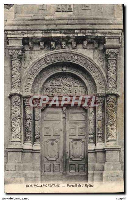 CPA Bourg Argental Portail de l'Eglise