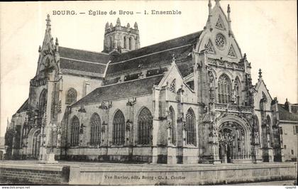 CPA Bourg Eglise de Brou l'Ensemble