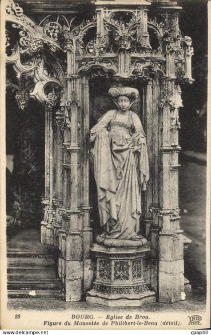 CPA Eglise de Brou Eglise de Brou Figure du mausolee de Philibert le Beau
