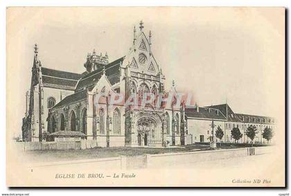 CPA Eglise de Brou La Facade