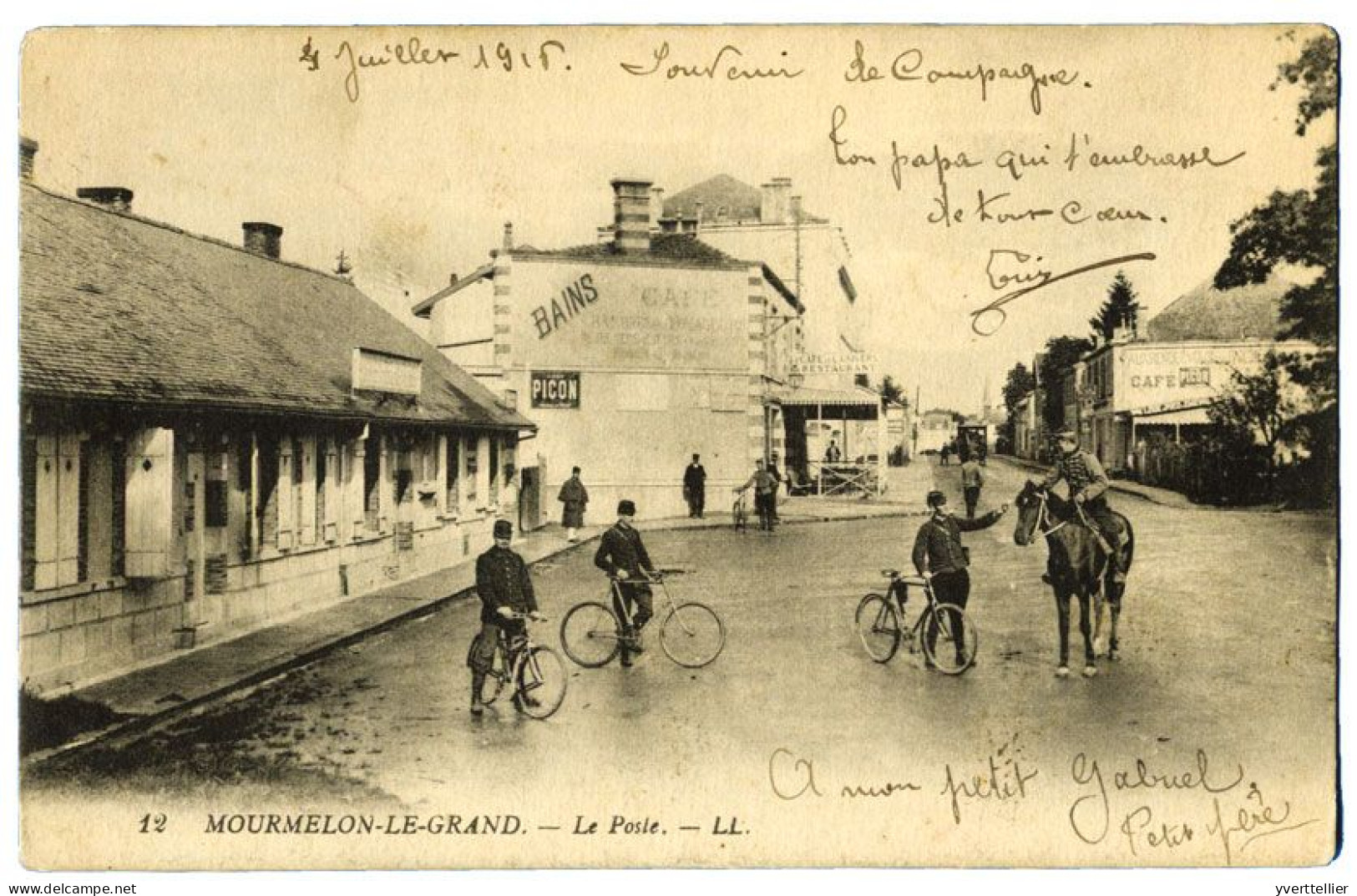 FRANCE carte postale Mourmelon-le-Grand, la poste animation.