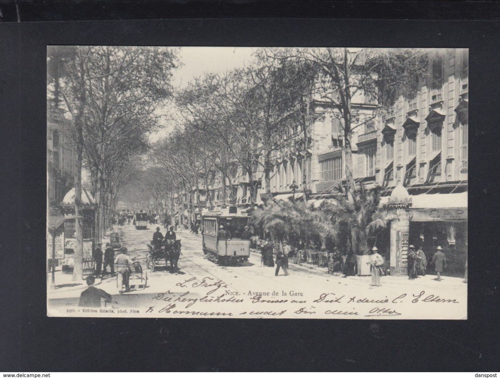 France Carte Postale Nice Avenue de la Gare 1901