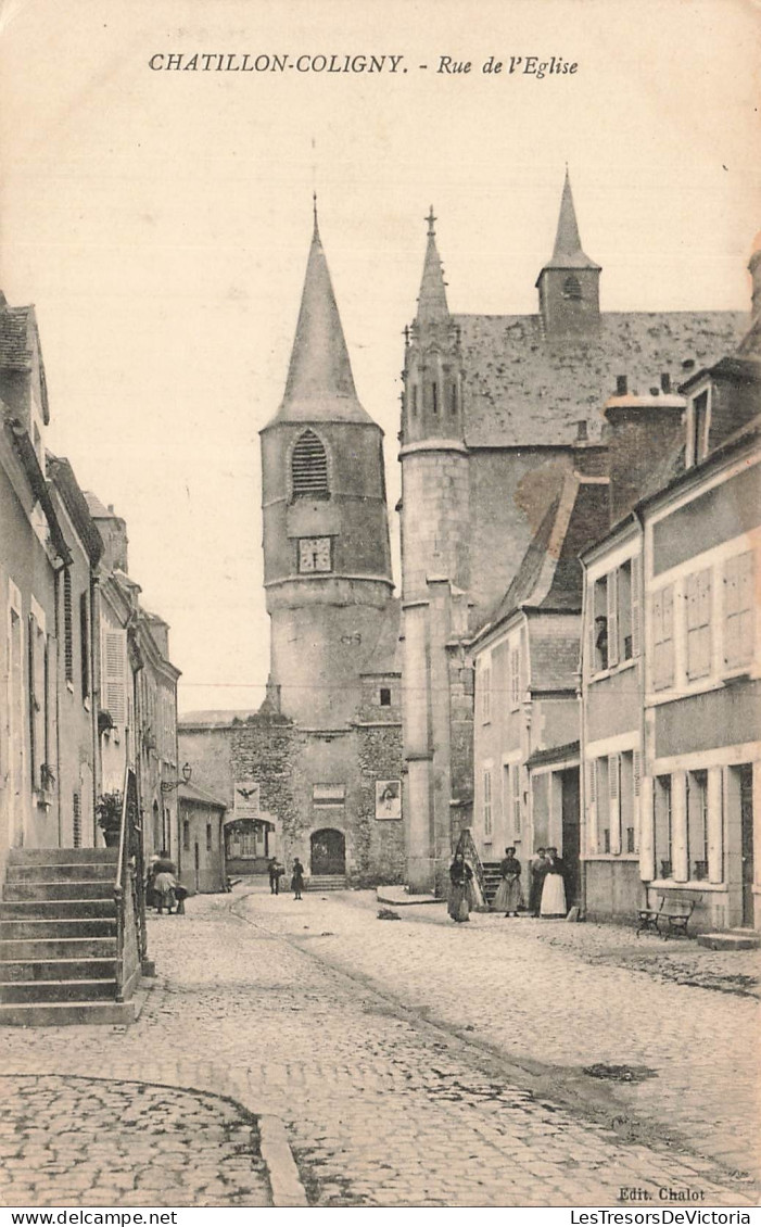 FRANCE - Chatillon Coligny - Rue Eglise - commune - Ed Chalot - CPA