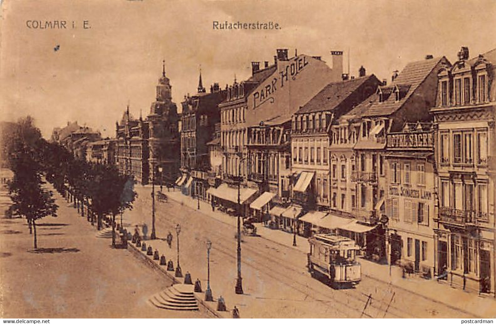 France - Colmar (68) 1917 rue de Rouffach Hôtel PARR Tram Rufacherstrasse