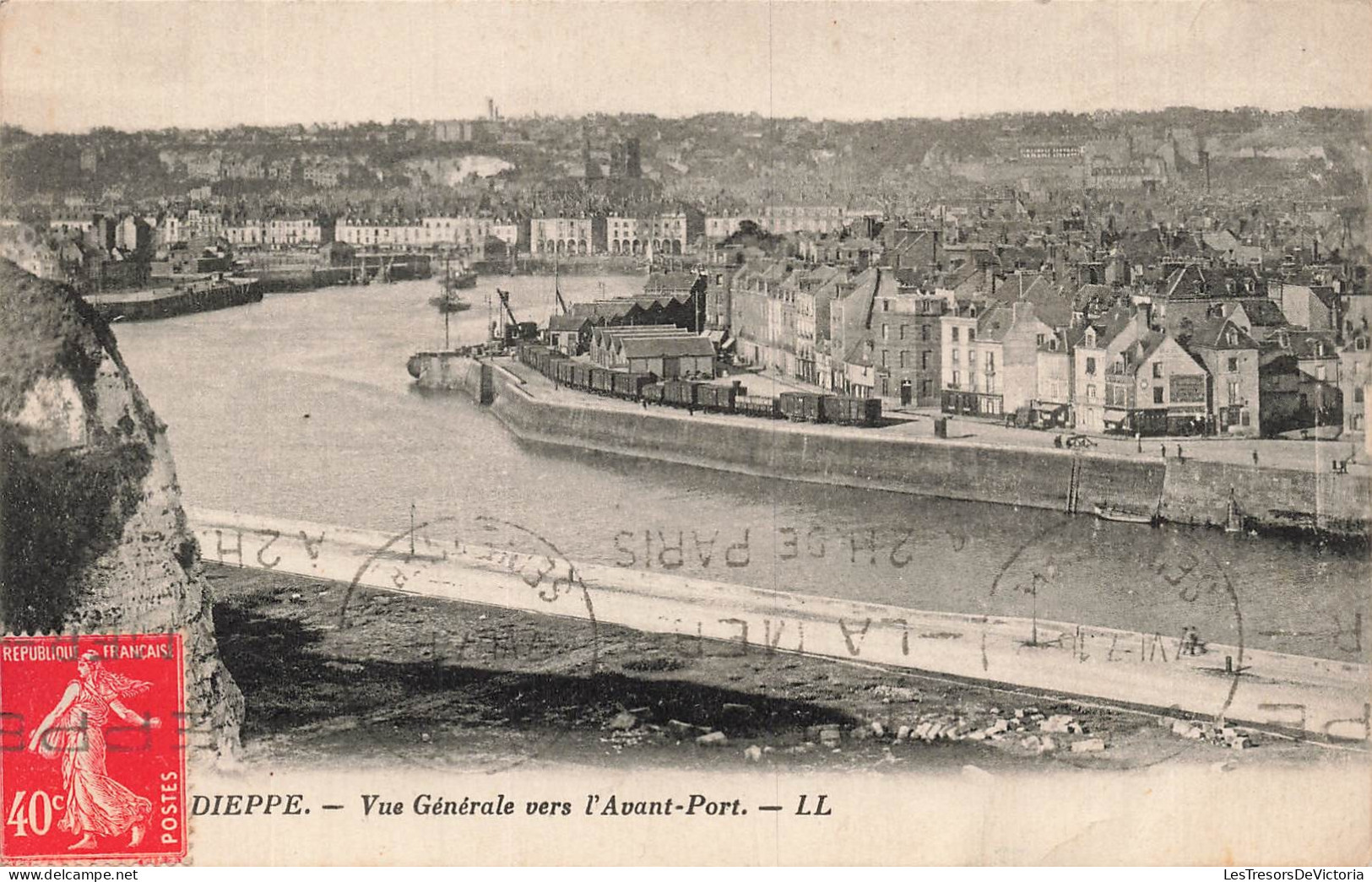 FRANCE - Dieppe - Avant Port - Rivière - Quai - Wagon - Transport - Bateau - Ville - Animé - LL - Carte postale ancienne