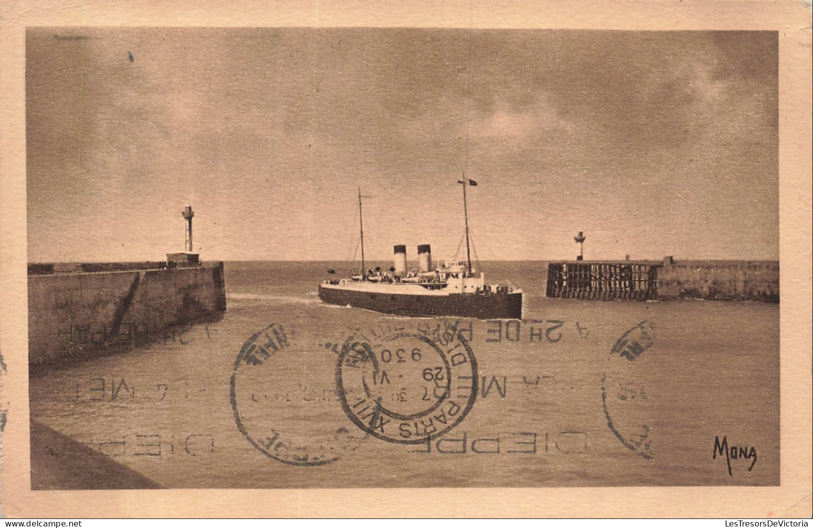 FRANCE - Dieppe - Paquebot Versailles - Transport - Newhaven - Jetées - Port - Normandie - Carte Postale Ancienne