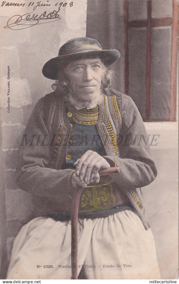 FRANCE - Elliant, Vieillard, Postcard 1906