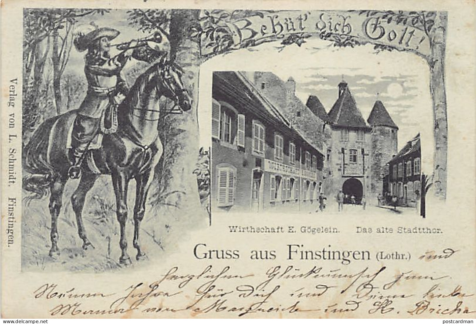 France - FÉNÉTRANGE Finstingen (57) Magasin E. Gögelein - La Porte de France - Ed. L. Schmidt