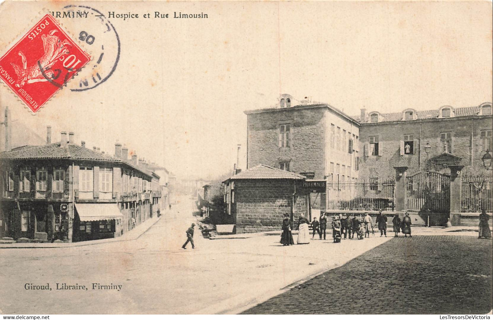 FRANCE - Firminy - Hospice - Rue Limousin - Pharmacie - Animé - CPA