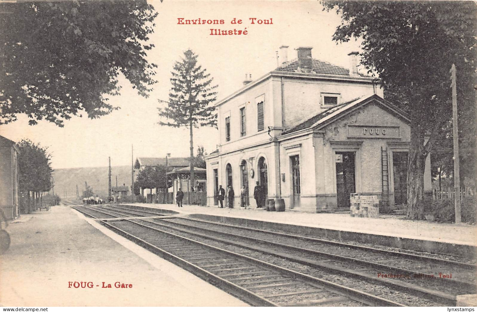 France Foug Gare Train Station vintage postcard C325