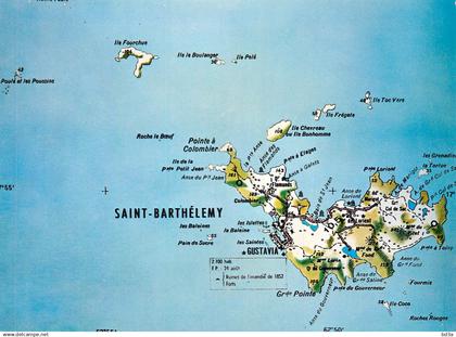 SAINT BARTHELEMY CARTE GEOGRAPHIQUE