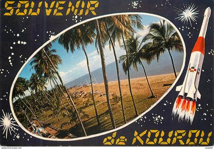 CPM Guyane Francaise Cayenne Souvenir de Kourou Fusee Ariane Espace