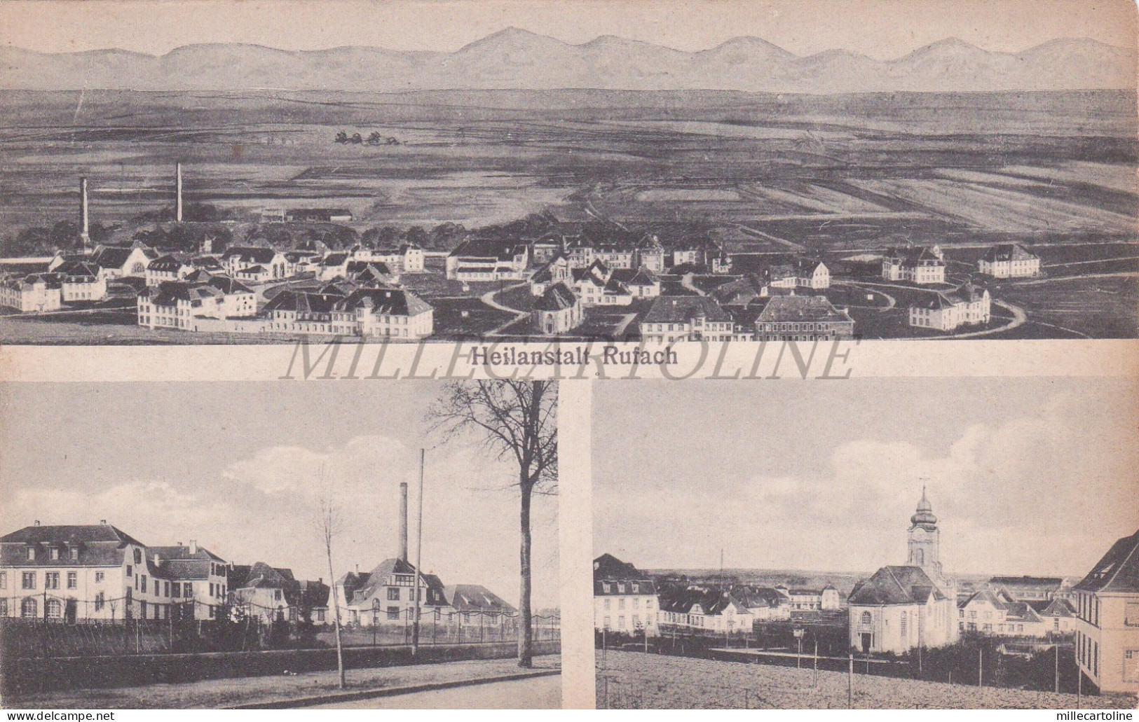 FRANCE - Heilanstalt Rufach, Rouffach, Views, Postcard 1919