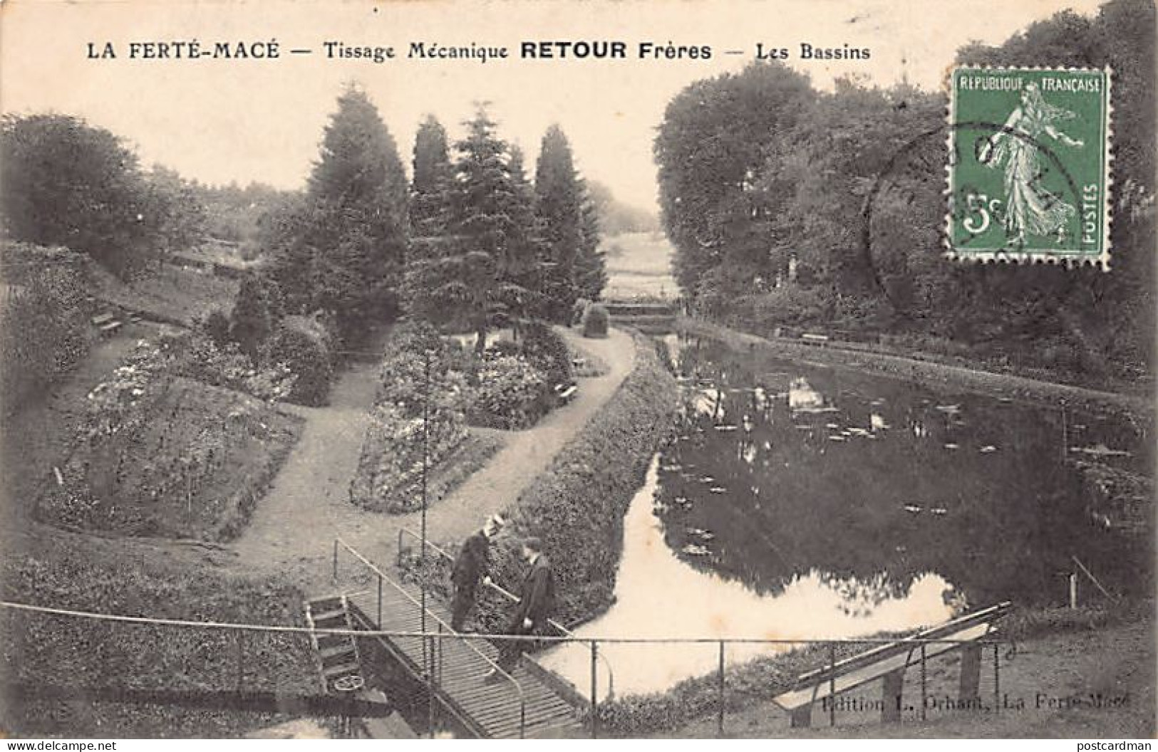 France - LA FERTÉ MACÉ (61) Tissage Mécanique Retour Frères - Les Bassins - Ed. L. Orhant