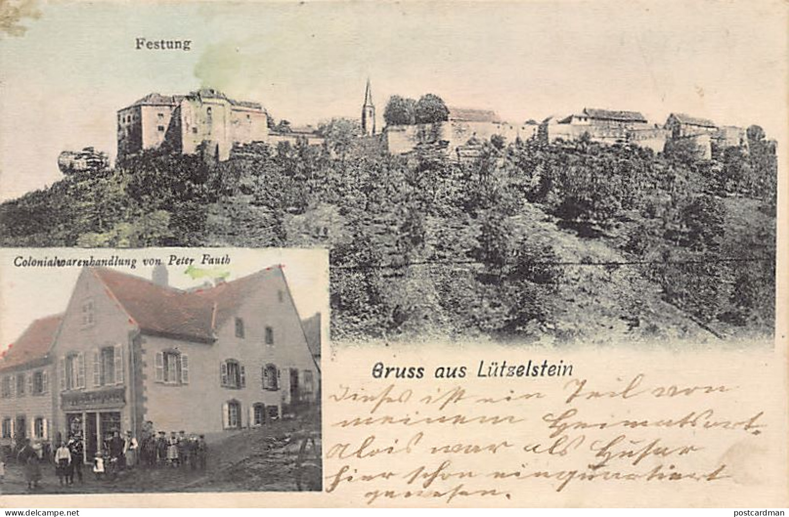 France - LA PETITE-PIERRE (67) Château Négoce de marchandises coloniales Peter Fauth Lützelstein Festung Colonialwarenha