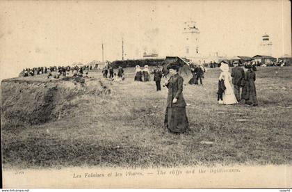 CPA Le Havre Cap de la Have Les falaises et les phares lighthouse