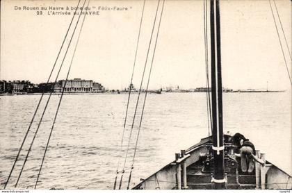 CPA De Rouen au Havre du Felix Faure L'arrivee du Havre