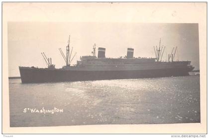 ¤¤   -   LE  HAVRE   -  Carte-Photo du Paquebot " WASHINGTON "       -   ¤¤