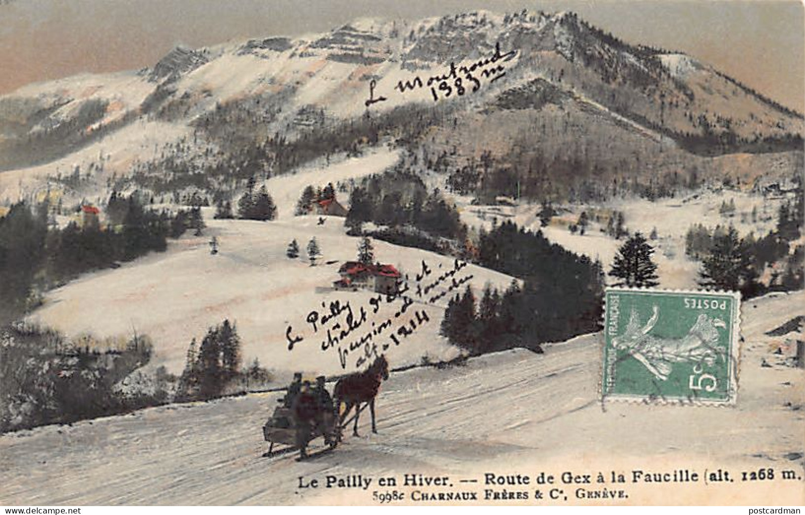 France - Le Pailly en Hiver (74) Route de Gex à la Faucille - Ed. Charnaux 5998