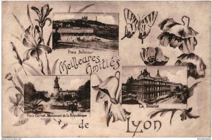 CPA  Carte Postale France Lyon Meilleures amitiés de Lyon Multi vues   VM109866ok