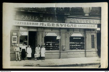 cpa carte photo du 69 Lyon 2ème place Carnot N°8 Patisserie Confiserie Henri Jules Desvignes    JU25-66