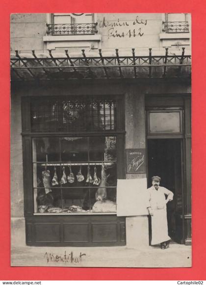 69 - Lyon 3 - Carte photo boucherie au 112 avenue Lacassagne