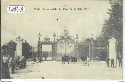LYON 6- PORTE MONUMENTALE DU PARC DE LA TETE D OR