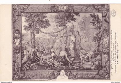 CPA 69 @ LYON 7° - EXPOSITION INTERNATIONALE 1914 Quartier de Gerland - Mobilier National. Tapisserie des Gobelins CERES