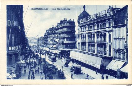 CPA Marseille La Canebiere Tramway