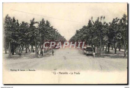 CPA Marseille Le Prado Tramways