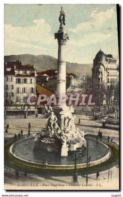 CPA Marseille Place Castellane Fontaine Cantini