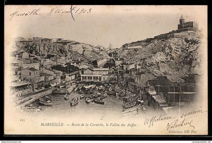 CPA Marseille, Route de la Corniche, le Vallon des Auffes