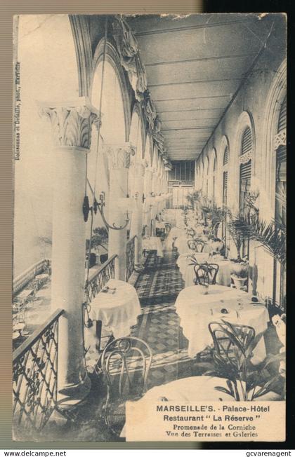 MARSEILLE       PALACE HOTEL    RESTAURANT  LA RESERVE.