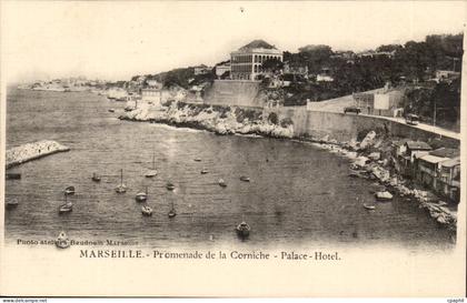 Marseille - Promenade de la Corniche - Palace - Hotel - CPA