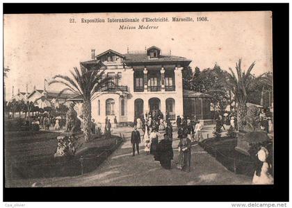13 MARSEILLE Exposition Internationale d' Electricité 1908, Maison Moderne, ed Baudouin 22, 190?