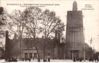 Marseille - Exposition Coloniale 1922 - Palais de l'Afrique Occidenatle - CPA
