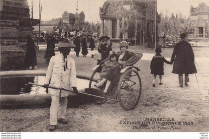 Marseille - Expositions Coloniales 1922 - Promenade pousse pousse
