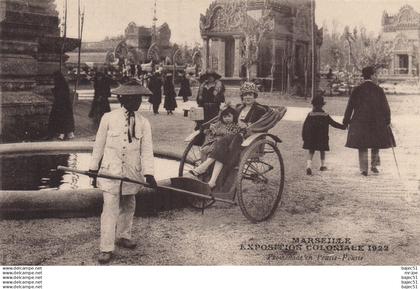 Marseille - Expositions Coloniales 1922 - Promenade pousse pousse