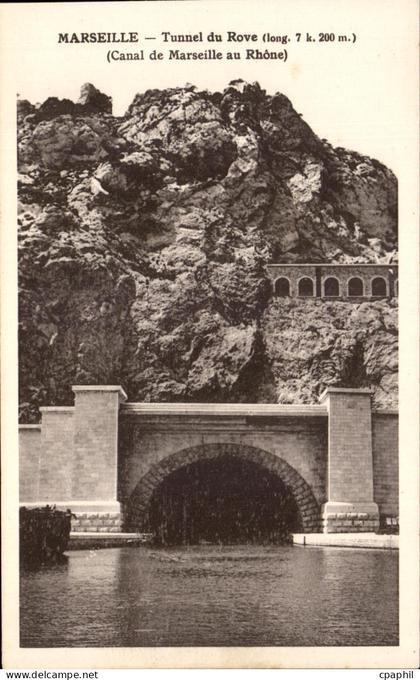 CPA Marseille Tunnel du Rove Canal de Marseille au Rhone